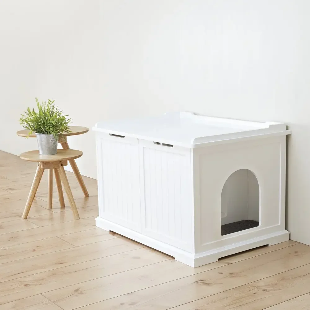 Modern Design Litter Furniture Wooden Pet House Large Hiddem Cat Pet Litter Box Enclosures