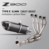 Komplettes System-Motorradauspuff Escape Modify Connect Front Mid Link Pipe mit Schalldämpfer für Z900 Ninja 900 2017–2023 1