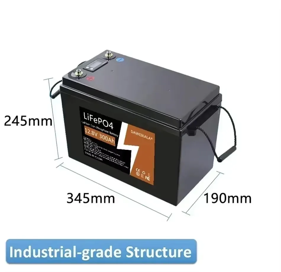 12V 300Ah LiFePO4 Battery BMS Lithium Power Batteries 4000 Cycles For 12.8V RV Campers Golf Cart Off-Road Off-grid Solar Wind