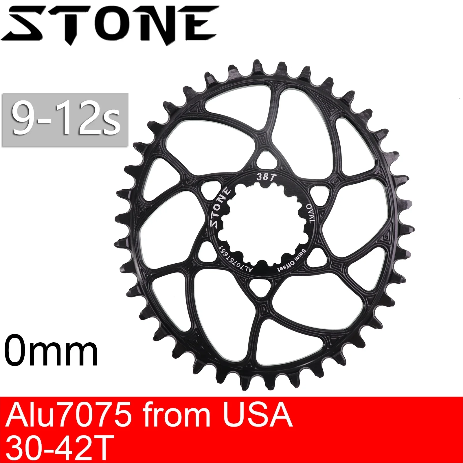 Stone Oval Chainring for Sram BB30 0mm Offset XX1 Eagle X01 X7 X0 X9 S1400 30T 32 34 36 40 42T Bike Direct Mount Chainwheel