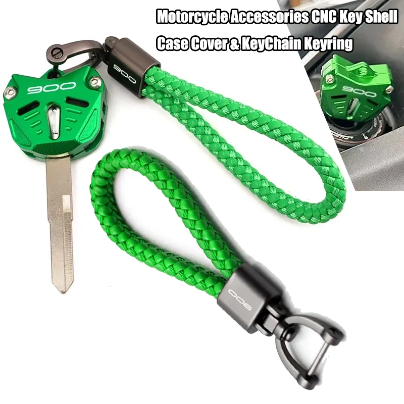 Motorcycle Accessories CNC Key Shell Case Cover For kawasaki Z900 Z 900/900SE /900RS Z900SE Z900RS Z-900 KeyChain Keyring