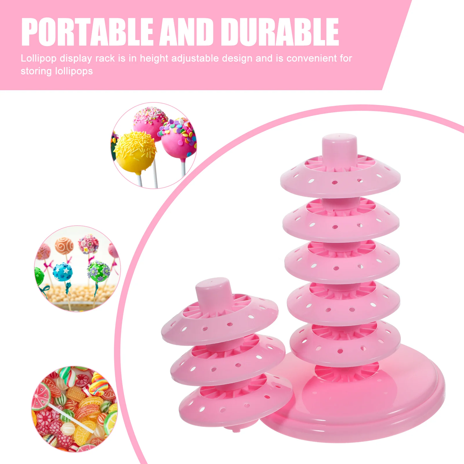 Skewers Lollipop Display Stand Decorative Cake Pops Holder Store Number Displaying Supply Red Multi-layer Father Travel