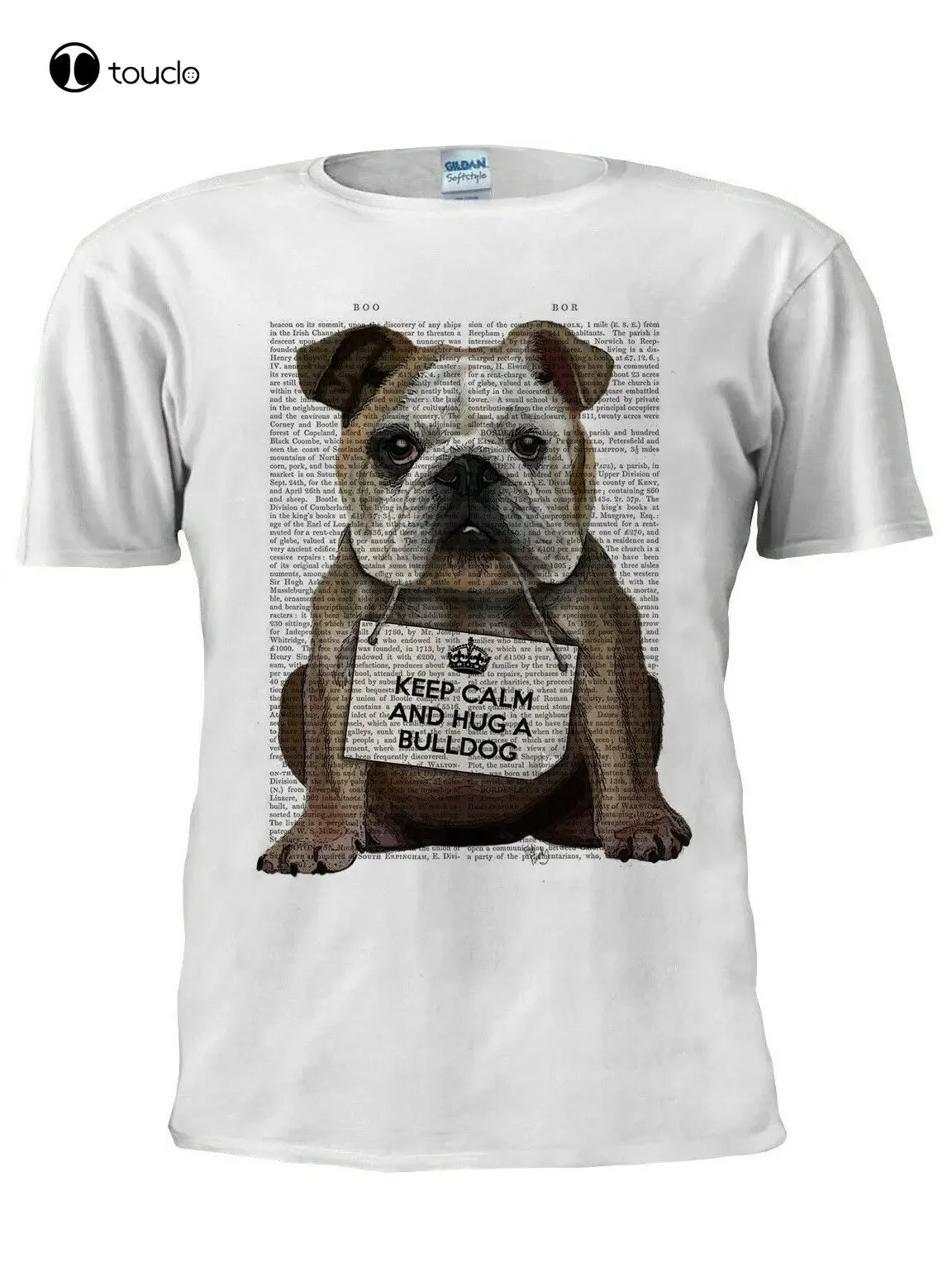Keep Calm And Hug A Bulldog T Shirt Men Women  Trendy Tee M964 Tee Shirt unisex
