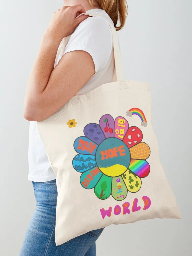 

Jhope Flower Design Tote Bag bags for women shopper bag women canvas tote bag university canvas shopping