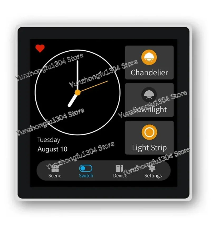 

New smart home 220V wall switch with touch screen LCD display with tuya/life smart mobile APP remote control function