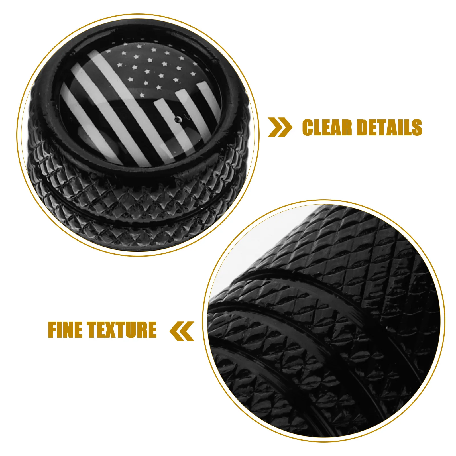 

4Pcs Universal Valve Stem Caps Aluminum Tire Valve Covers American Flag Design for Car Wheel Protection Automotive Accessories