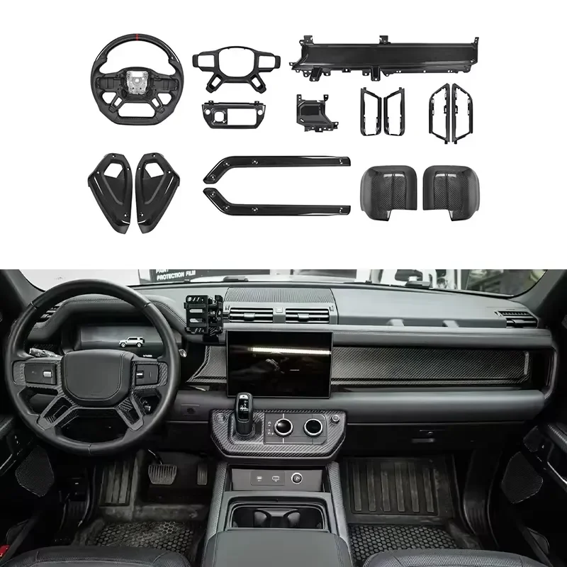 2020-2024 Car Modification Upgrade Carbon Fiber Interior Kit for Range Rover Defender Made in China/Guangxi