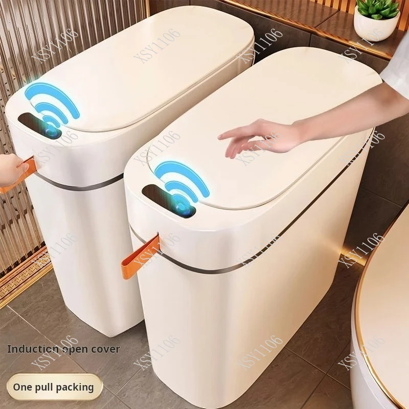 

Rechargeable Smart Trash Can - Sensor Auto Bag Adsorption for Bathroom Living Room Kitchen Home Use