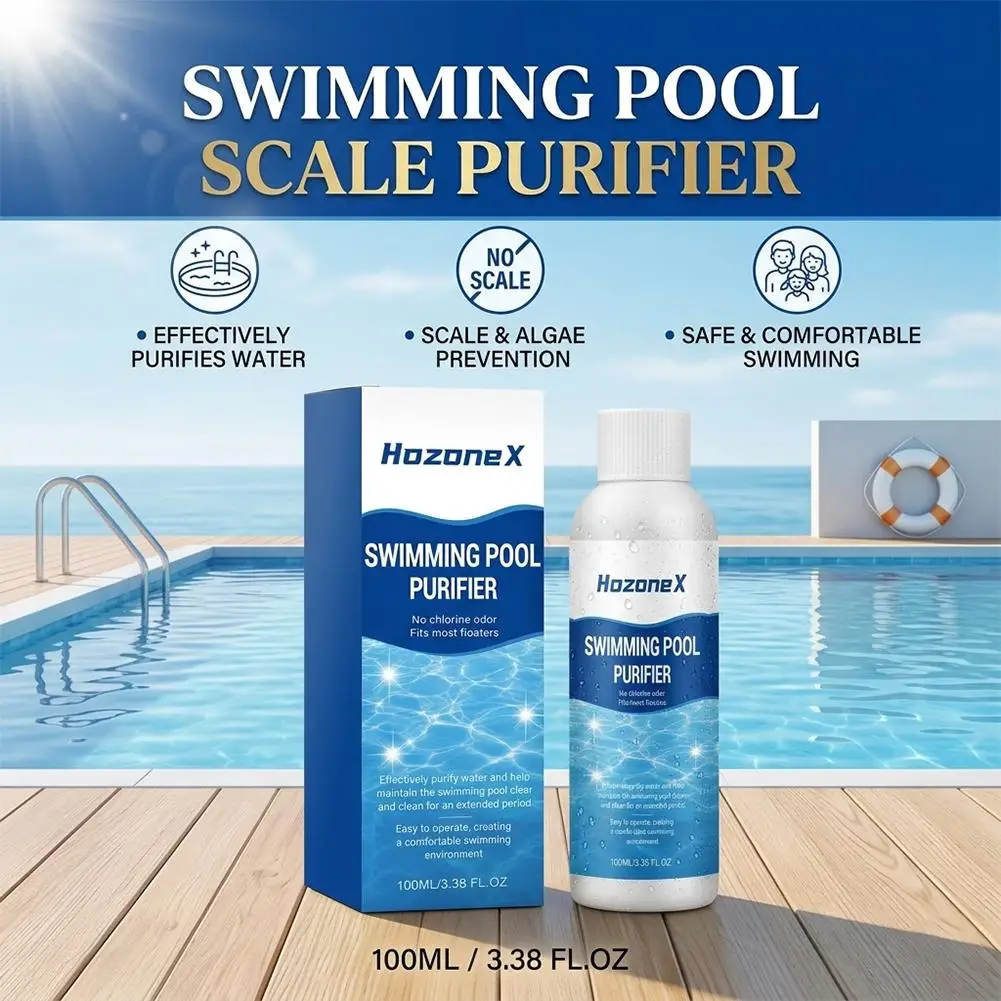 1/2PCS Pool Purifier Liquid Pool Water Clarify No Odor Clean Dirt Fast Dissolving Cleaning Solution for Pool Maintenance Care