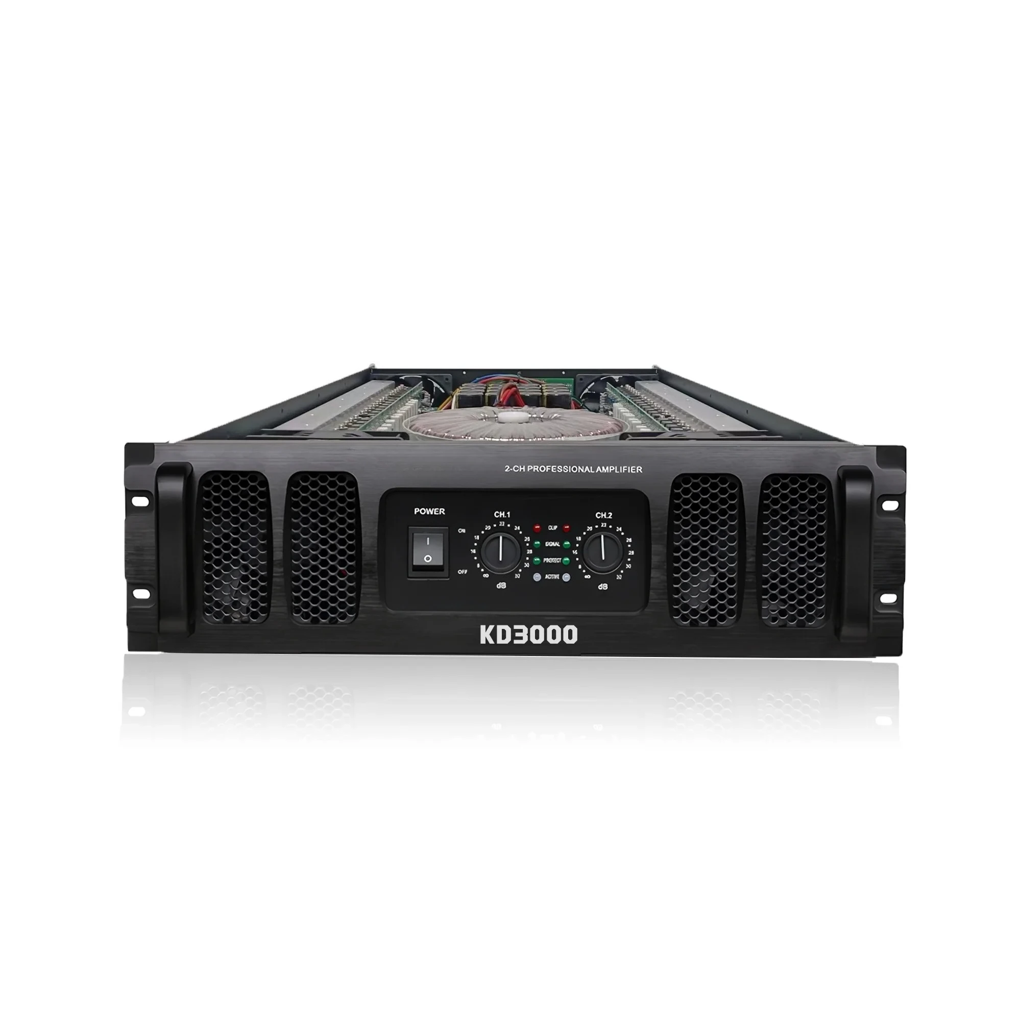 

Impressive 3000W Class H Power Amplifier, High Power Amplifier For Indoor/outdoor Parties, Rock Concert Venues, Loud Metal Sound