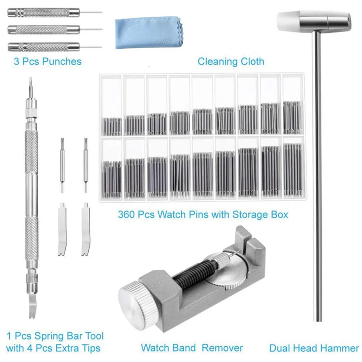 ELBA_Watch Maintenance Tool Set Strap Installation and Removal Tool Ear-Splitting Single-Headed Ear Fork Strap Removal