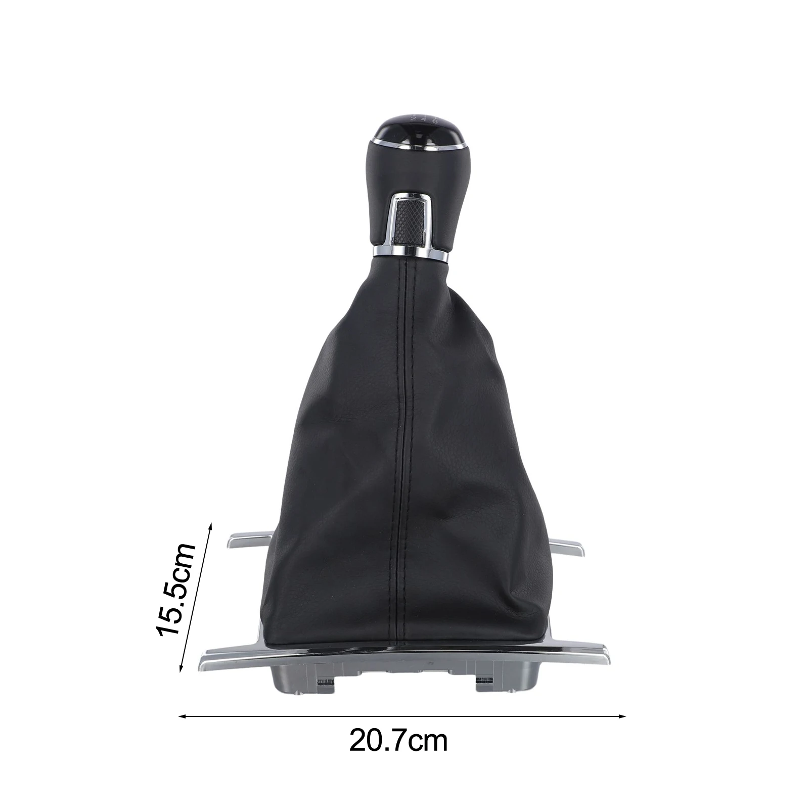 2010-2022 6-Speed Manual Transmission Gear Lever Knob Featuring ABS Housing And Leather Boot Assembly