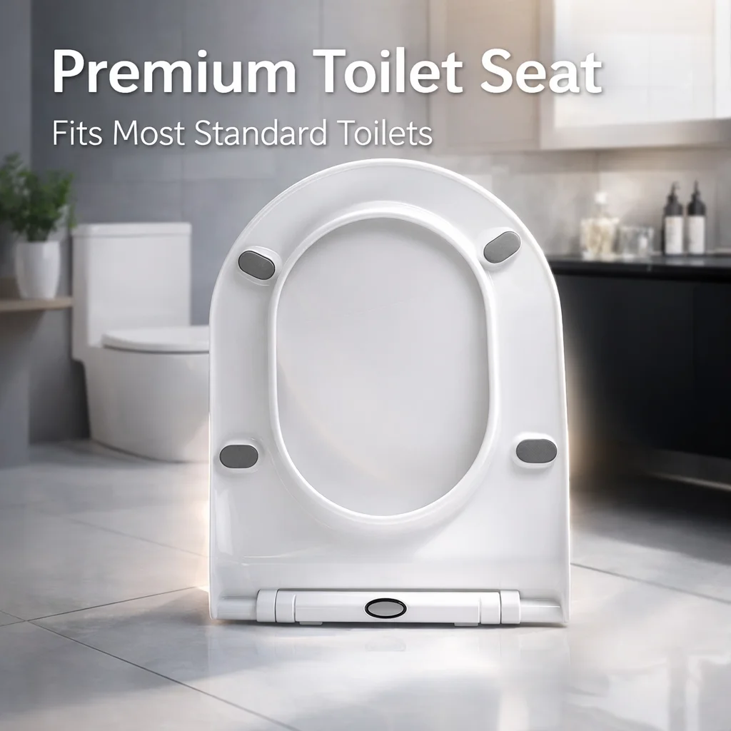 

Пластиковая крышка для унитаза, универсальная сменная сидушка для унитаза, легко устанавливается, подходит для большинства домашних унитазов