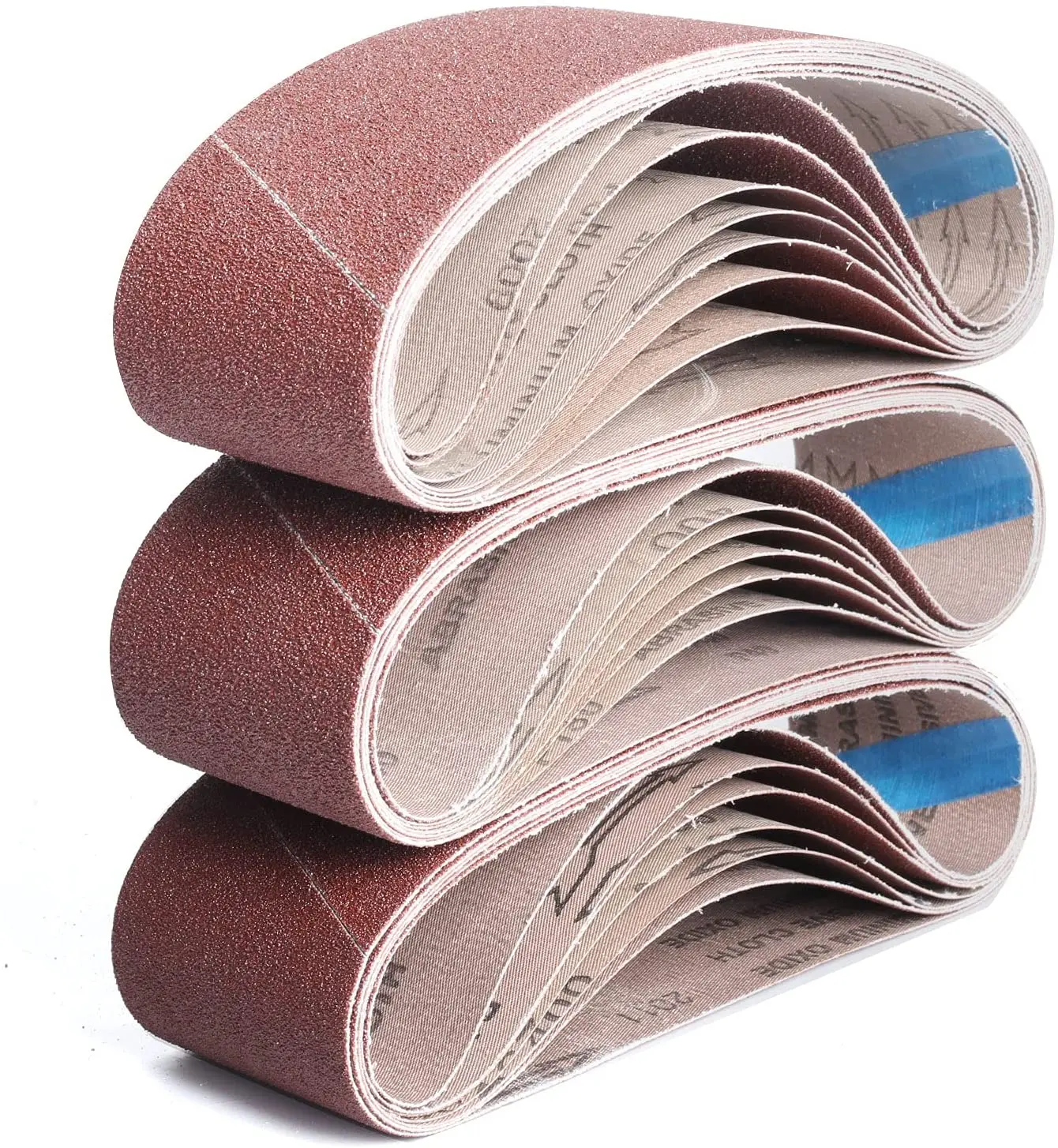 10pc Sanding Belts 100*610mm Belt Sander Paper 40-400 Grits Sandpaper Abrasive Bands Belts for Sander Wood  Metal Polishing