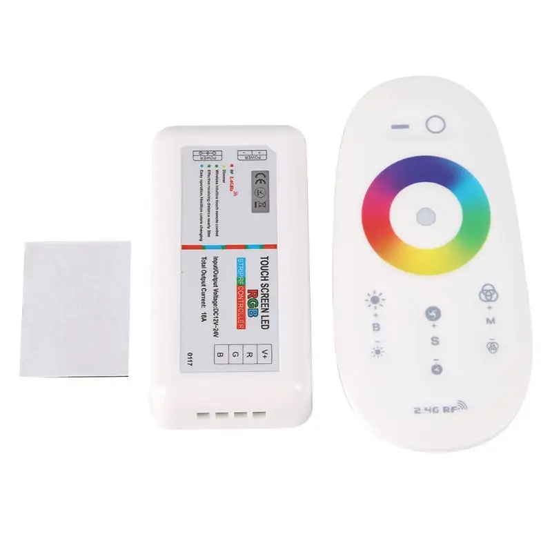 2.4G RGB Led Strip Touches Screen Dimmer 2.4G Touch Screen LED RGB Strip Controller Wireless RF Remote Control Kits