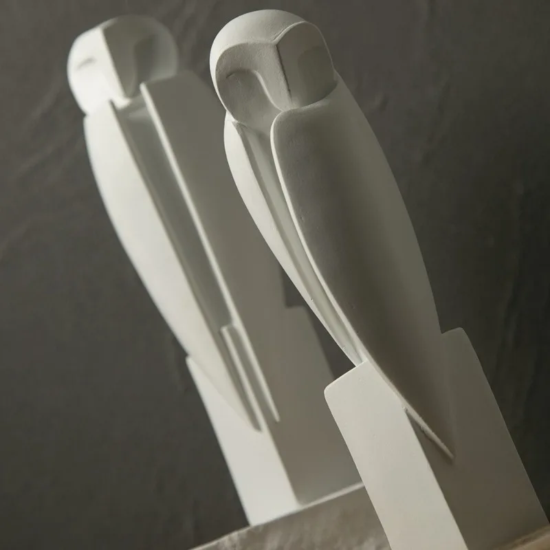 

Owl Statue Minimalist Animal Statue Living Room Office Desktop Decoration, Art Crafts Home Decor Resin