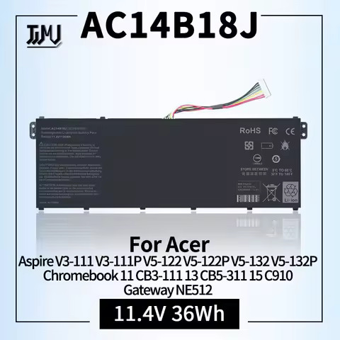 AC14B18J Battery for Acer Aspire ES 15 ES1-571 ES1-331 Chromebook 11 CB3-111 13 CB5-311 15 CB3-531 AC14B13J AC14B18J Series