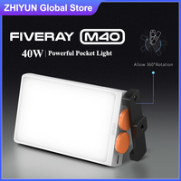 Zhiyun FIVERAY M40 40W Mini LED Video Light 2700K-6200K 14000 LUX Pocket Light for Studio Photography for Youtube/Tiktok