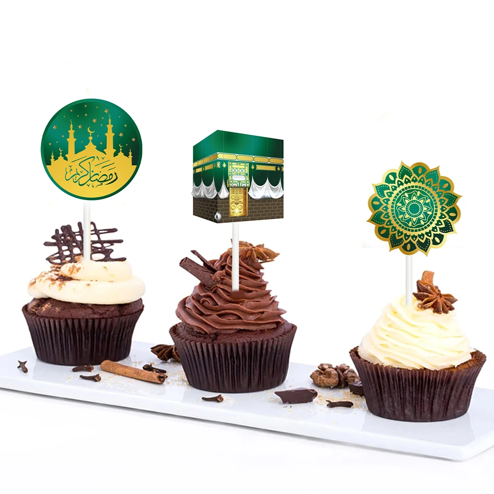 12 قطعة عيد مبارك قطاعات الكيك رمضان كريم حفلة إسلامية كعكة توبر القمر ستار مسجد كعكة الحلوى لتقوم بها بنفسك الديكور