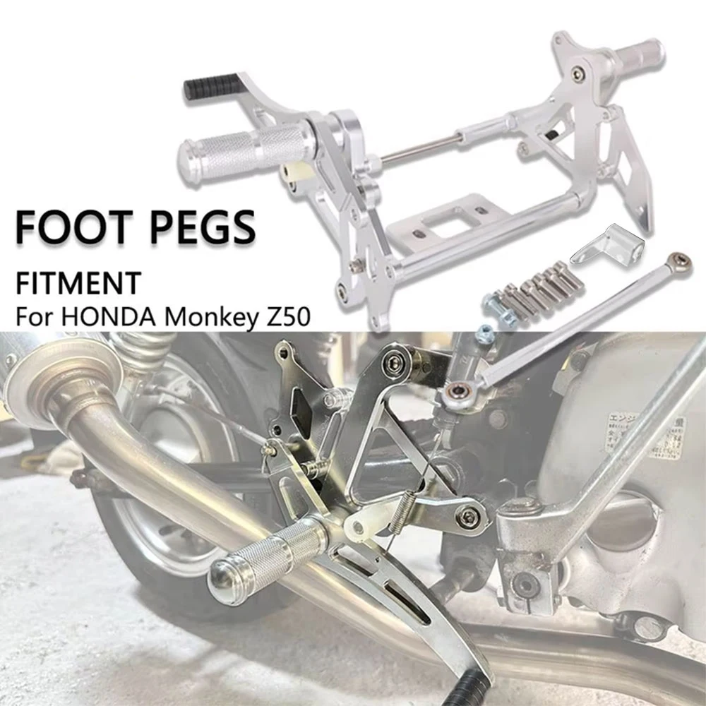

CNC Adjustable Footpegs Foot Pegs Footrest Pedals Rests Rear Set Motorcycle Accessories For HONDA Monkey Z50 Dirt Bike Aluminum