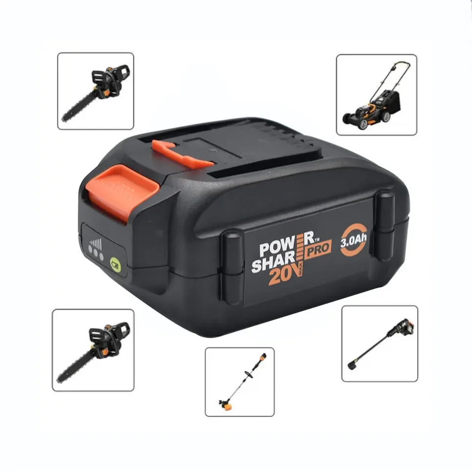 For WORX Brand New Genuine WA3578 - PowerShare 20V 3000mAH Lithium-Ion Large-Capacity Battery