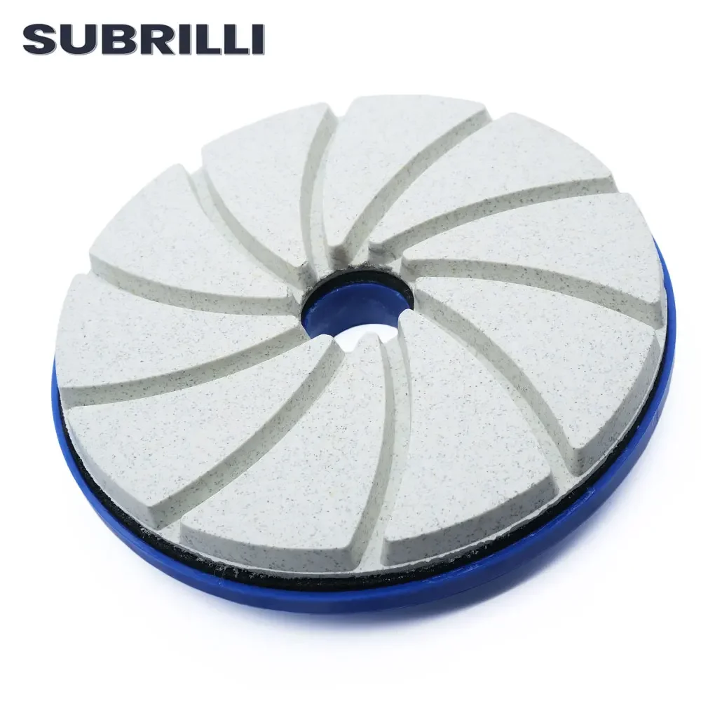 SUBRILLI 5 Inch Edge Polishing Pad Snail Lock Diamond Grinding Wheel Concrete Granite Marble Countertop Abrasive Disc 125mm