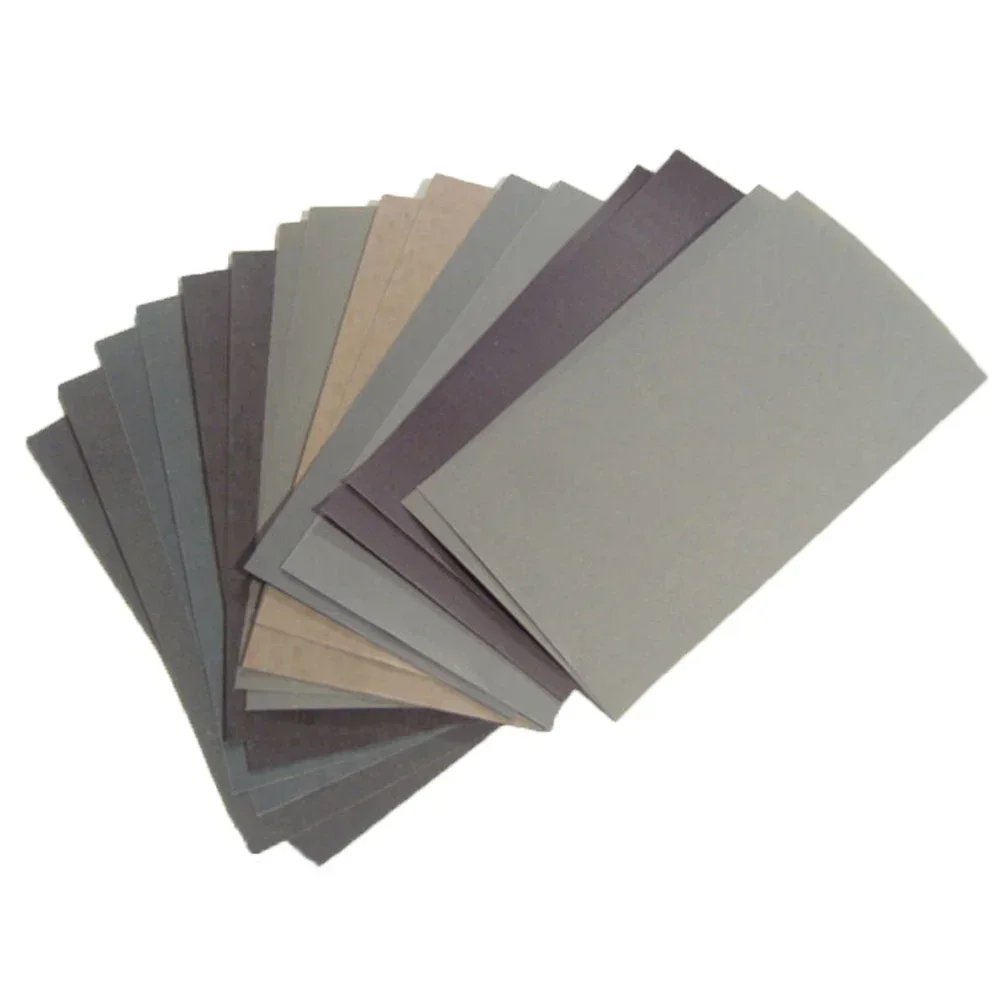 15Pcs Wet Dry Sandpaper Set 400-3000 Grit Assorted Abrasive Sheets for Wood Metal Car Furniture Polishing Repair