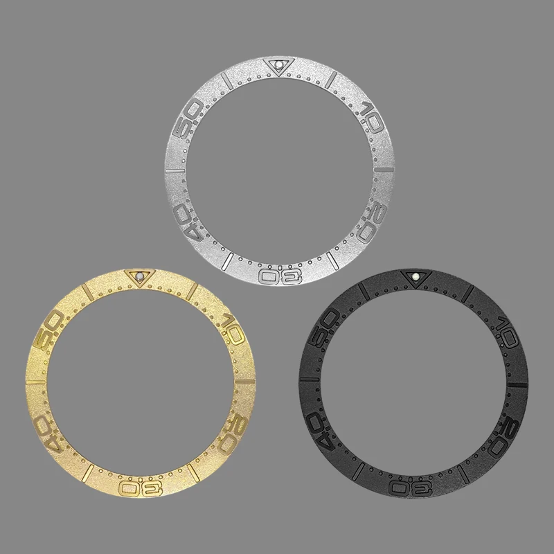 38×30.7mm Curved Metal Bezel Insert Ring Fits GMT SRPD SKX007 SKX009 Watch Case NH35 NH36 Movement Watch Bezel Ring Refit Parts