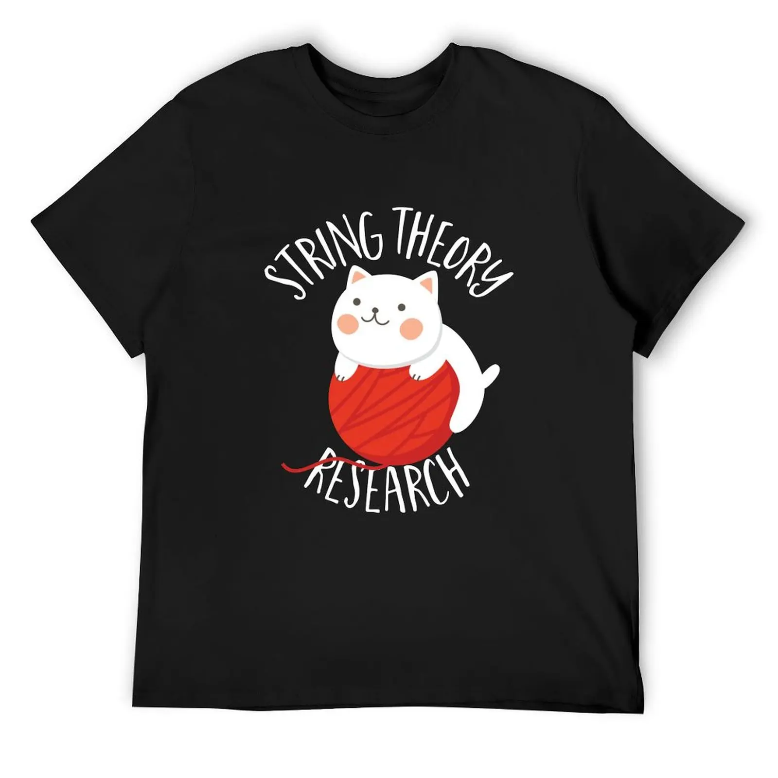 String Theory Research Cute Cat T-Shirt designer shirts quick-drying animal prinfor boys Blouse Short sleeve tee men