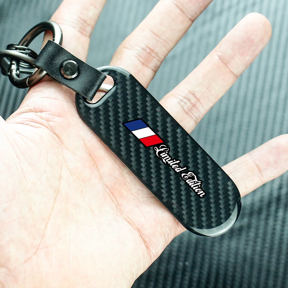 

Carbon Fiber LIMITED EDITION Car Key Rope Car Keychain Keyring Horseshoe Buckle For Peugeot 308 408 508 RCZ 208 3008 2008 206 GT