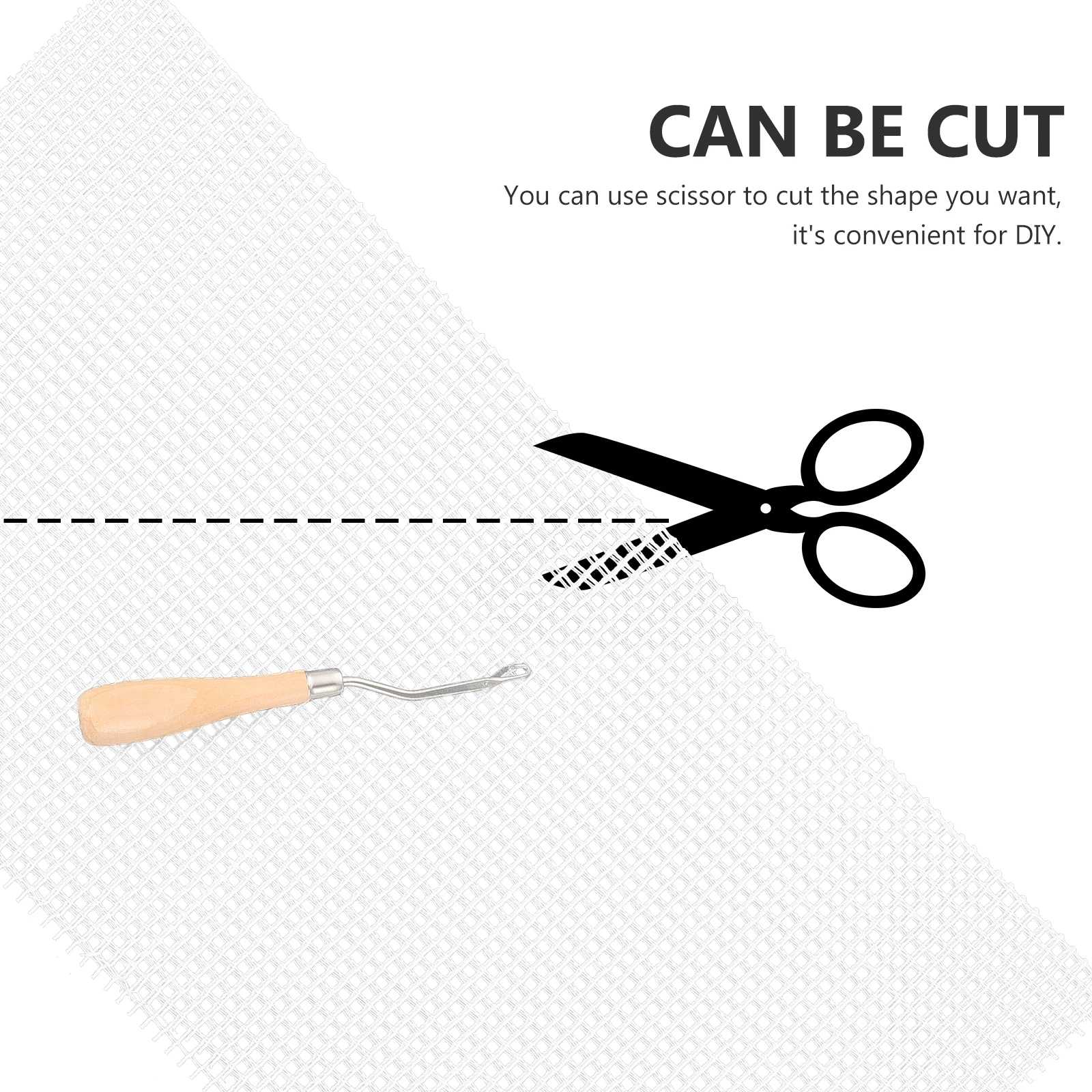 

2Sets Blank Rug Hooking Mesh Stainless Steel Latch Hook DIY Material for Rug Making Crochet Tool Crochet Hook Carpet Making Mesh