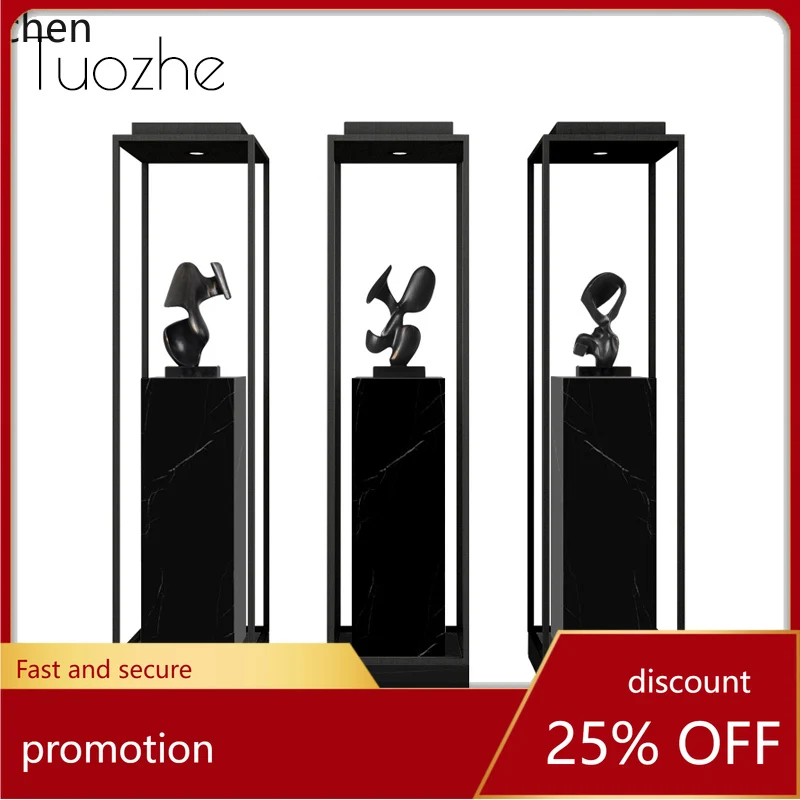 

ZML marble base large ornament sculpture table hotel clubhouse living room corridor display cabinet floor decoration