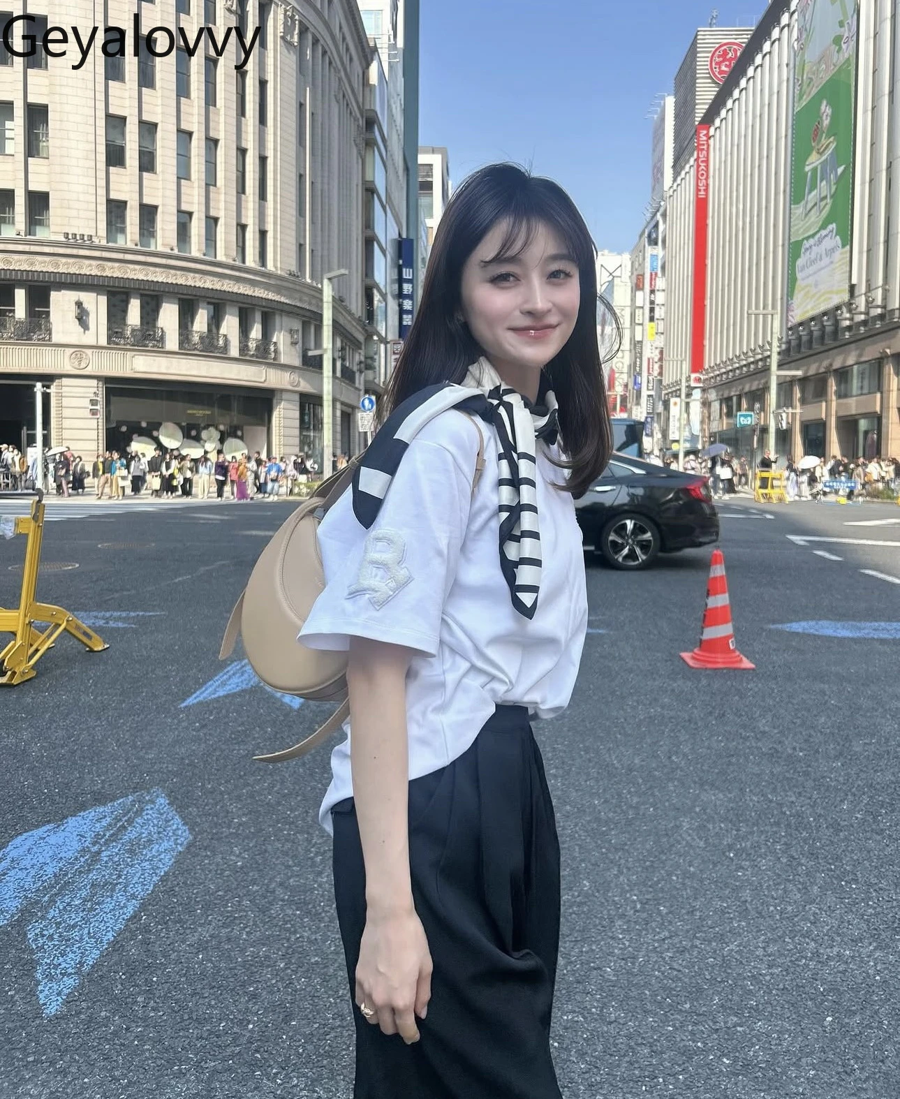 Stella tridimensionale giapponese Basic Versatile Allentato Top a maniche corte Estate New Sweet Girls Girocollo T-shirt bianca