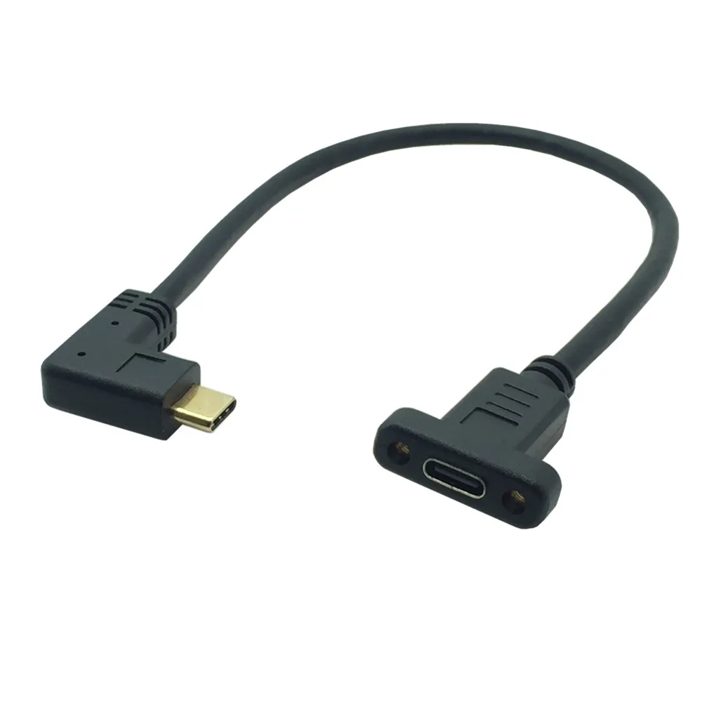 Удлинительный кабель USB 3,2 Gen2, Type C «штекер-гнездо», USB 3,1, 10 Гбит/с, передача данных и синхронизации видео 4K с защитным креплением на винтовой панели