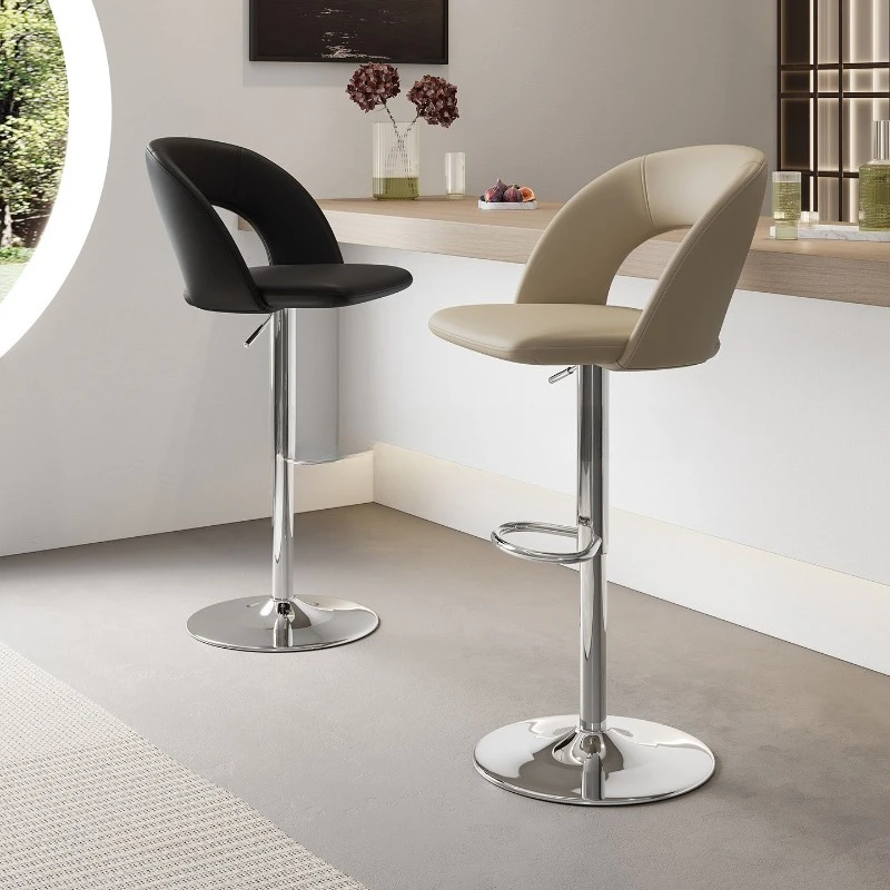 Modern Minimalist Bar Chair Counter Ergonomic Designer Bar Chair Kitchen Makeup Swivel Island Counter Chaise Velours Furniture