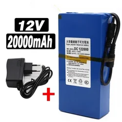 12V 20000Ah Lithium Battery pack with AC Power Charger EU/US Plug for CCTV camera wireless transmitter Rechargeable Battery