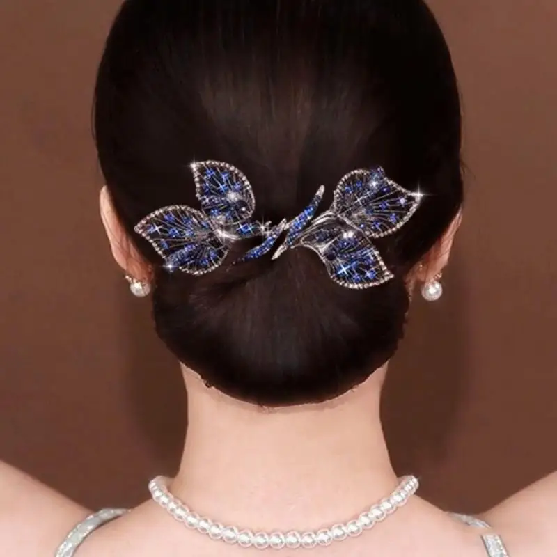 

Elegant Lazy Hair Curler Flower Hair Clip For Women Fashion Butterfly Floral Butterfly Hair Clips Noblewoman Girls Bun Hairstyle