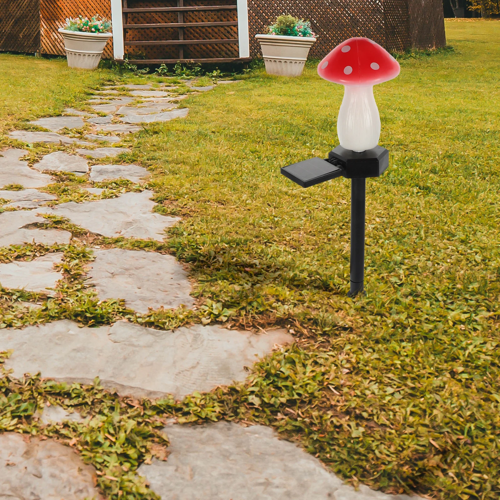 Pilz Rasen Licht Lichter Outdoor Dekorieren Nachtlicht Abs Garten Solar Geformte Lampe