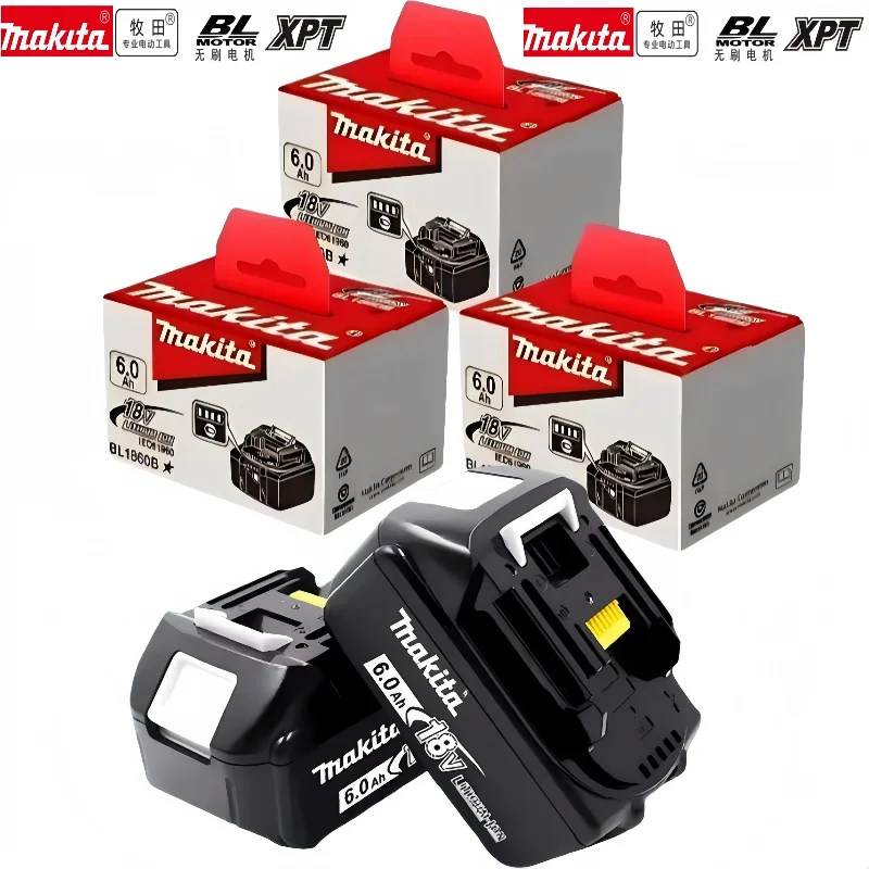 

100% Оригинальный литиевый аккумулятор Makita 6 Ач для Makita 18 В (BL1830B, BL1850B, BL1850, BL1840, BL1860, BL1815) – Замена