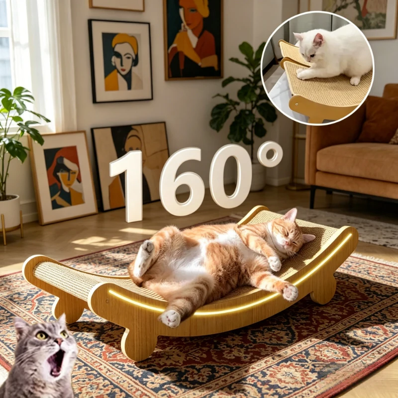 Multifunctional Cat Scratch Board, Durable Scratching Pad, Practical Rest Bed and Grinding Toy for Kittens