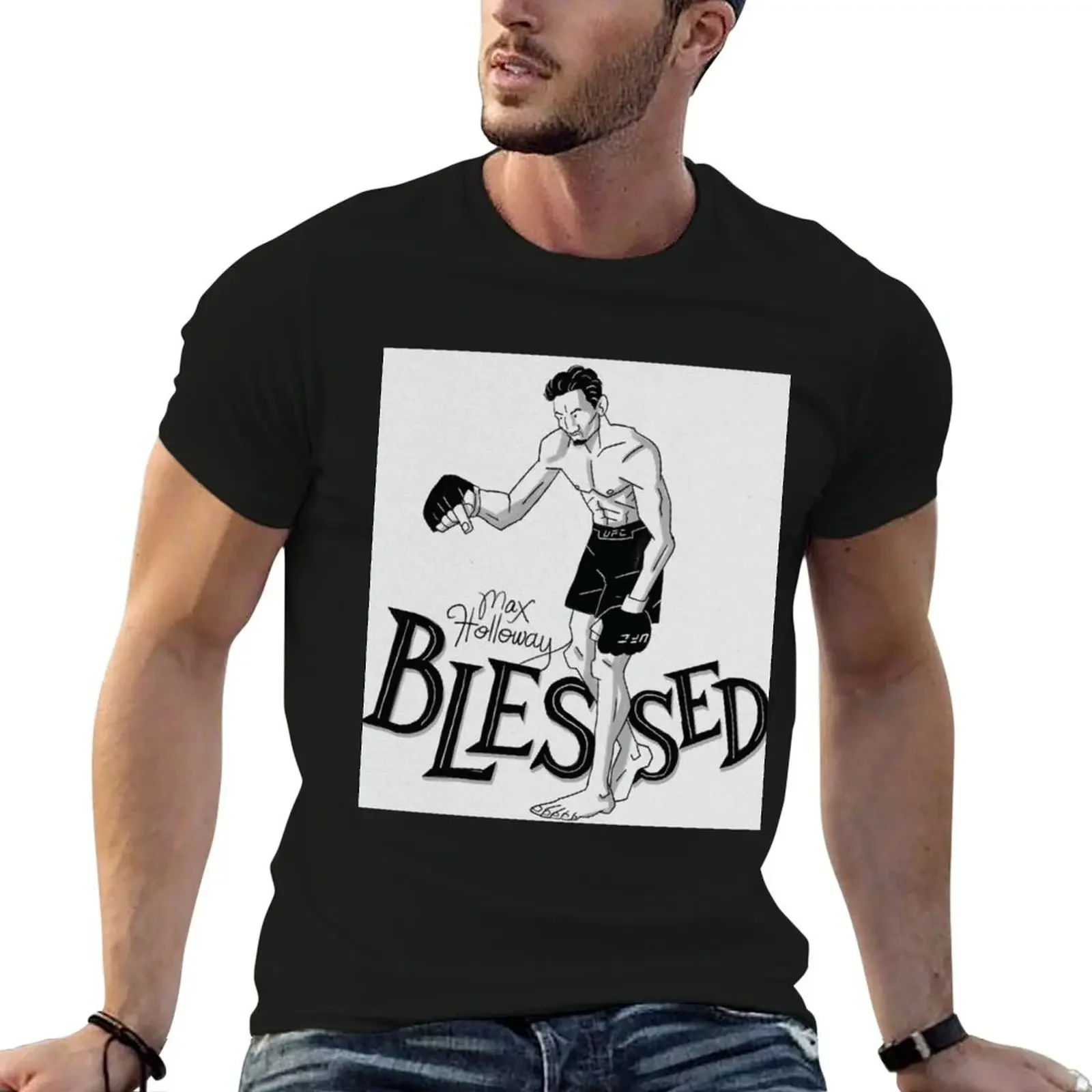 MAX HOLLOWAY BLESSED EXPRESS T-Shirt plus size clothes blacks vintage clothes mens tall t shirts