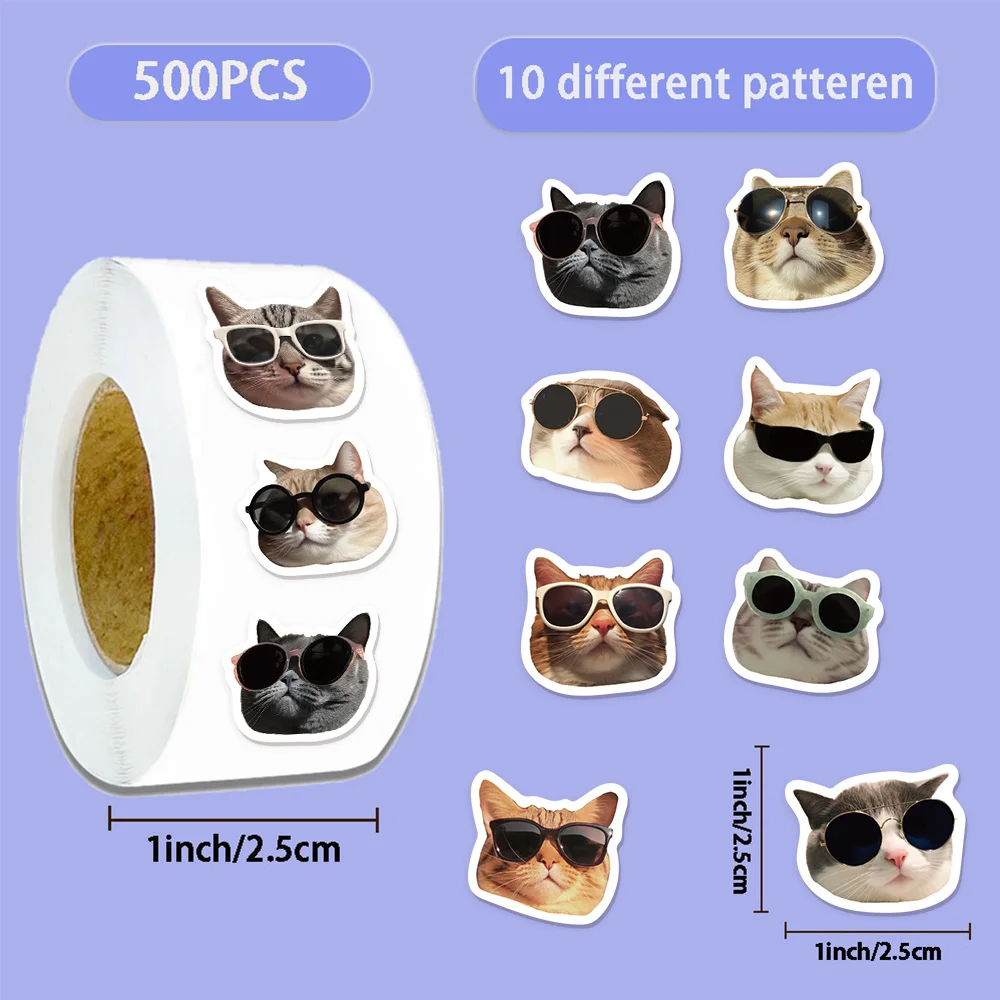 

500 шт., маленький узор, чистые чернила, кошачья голова, граффити, наклейки, сделай сам, чемодан, ноутбук, чехол для телефона, скейтборд, водонепроницаемые наклейки