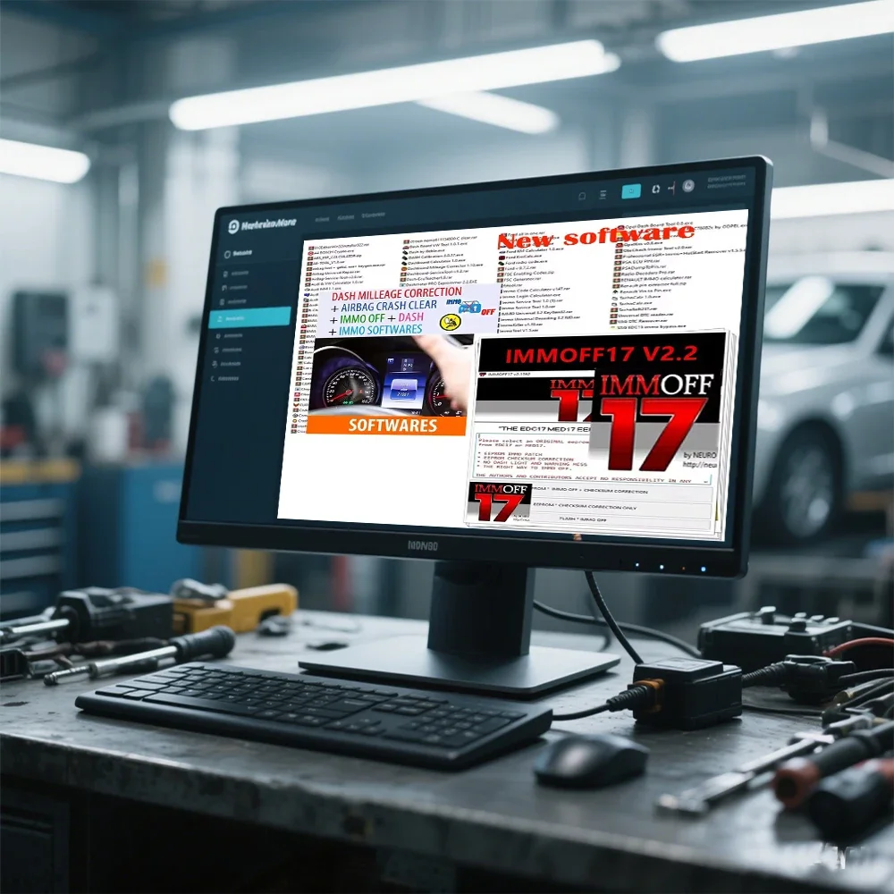 IMMOFF 17 EDC17 MED Car ECU Programming Tools EEPROM Dash Mileage Correction Airbag Crash Clear IMMO Software Vehicle Electronic