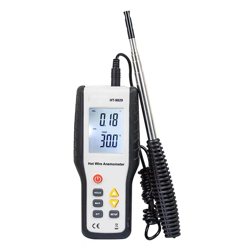 Portable High Precision Industrial Anemometer HT-9829 Thermal Anemometer Real Shot Display Thermo Anemometer Digital