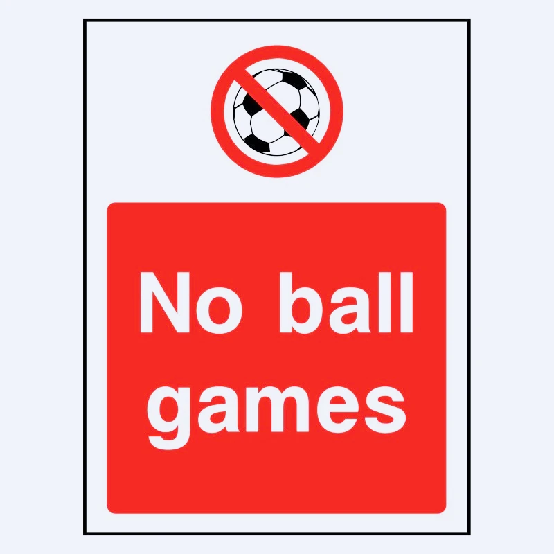 

Car decals and stickers No Ball Games Sign or Sticker Suitable for car windows and bumpers 15cm PVC KK