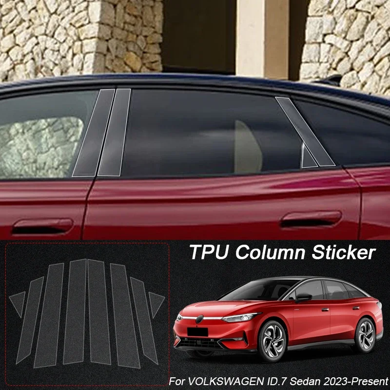 

For VOLKSWAGEN ID.3 ID.4 ID.5 ID.6 ID.7 SEDAN JETTA PASSAT GOLF B Pillar TPU Car Protective Film Auto Window Body Paint Sticker