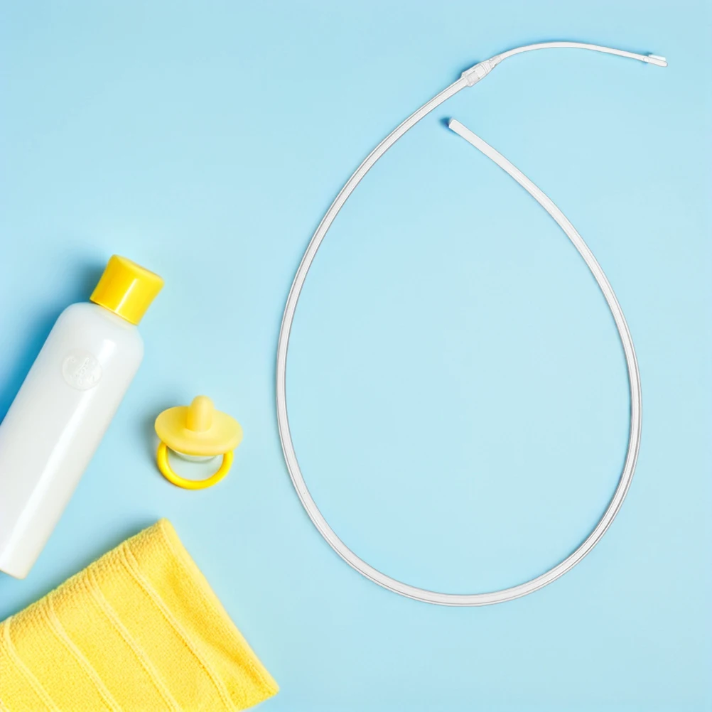 

2 Pcs Milk Aid Breast Supplemental Tube Straw Transparent Silica Gel Replacement Infant