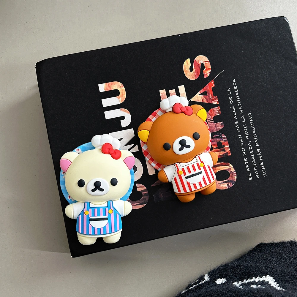 

Магнитный держатель-подставка Rilakkuma Bear Griptok для телефона с MagSafe, для iPhone и Samsung, складной, для беспроводной зарядки