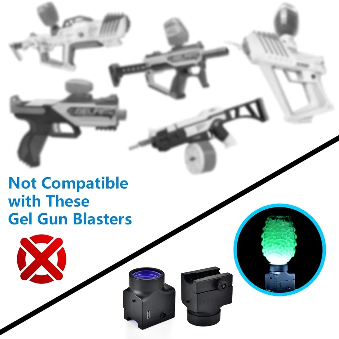 Accesorios para pistola de Gel con 1 botella que brilla en la oscuridad, pistola Splat, munición para recarga de Gel Blaster AK 416