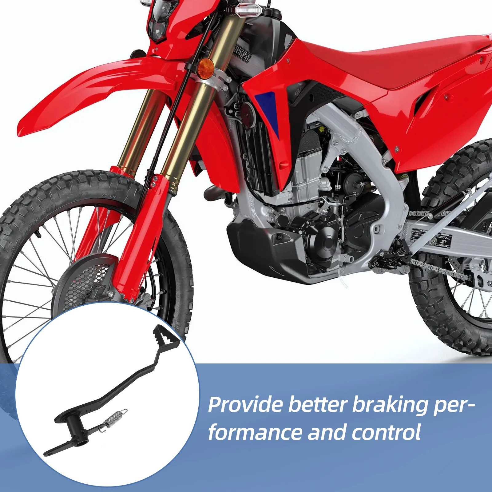 

Pedal Foot For Motorcycle 50-110Cc Durable Iron Metal Rear Dirt Bike Easy Installation Off-Road Compatibility Brake Foot Lever
